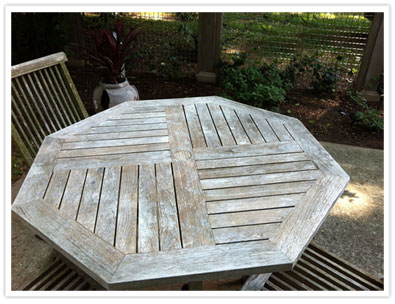 Weathered Teak Table And Chairs - Used Teak Patio Dining Set