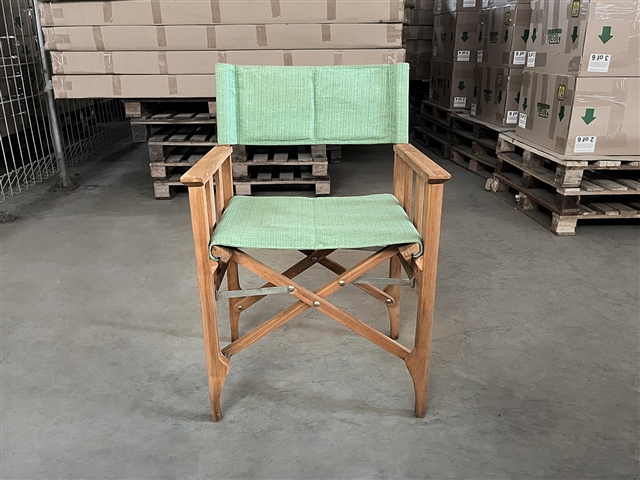 Richmond Teak Director Arm Chair - Ash Green