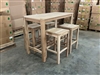 Castle Rectangle Bar Table 140 x 70cm SET w/ 4 Dublin Bar Stools