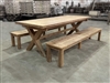 Derby Reclaimed 94" Teak Table SET w/ (2) 238cm/94" BG Backless Benches