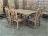 Eden Rectangle Double Extension Teak Table 180cm Regular To 240cm w/ Extension x 100cm Width Set w/ 6 Middleton Dining Chairs