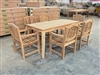 Fayette Teak Rectangle Table 180x90cm SET w/ 6 Manchester Arm Chairs