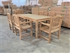 Wellington Teak Rectangle Table 210x90cm SET w/ 6 Manchester Arm Chairs