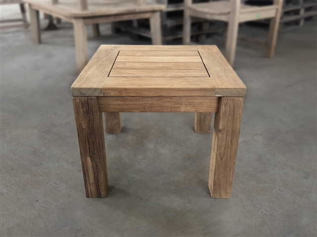 Teak Side Table -  Rustic Bromo (heavy-duty)