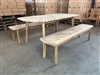 Artane Oval Teak Table 190 x 93cm SET w/ 2 Vernon Backless Benches