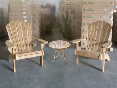 teak adirondack chair combo