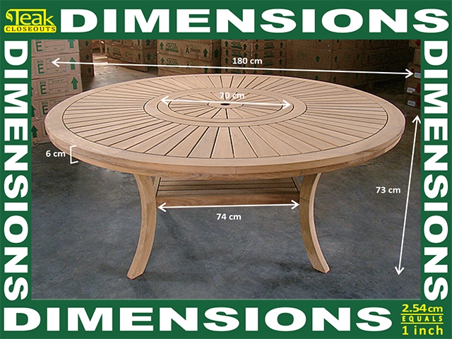 Komodo Round Dining Table 180cm/71
