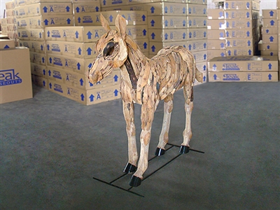 Teak Scraps Horse- Foal #010